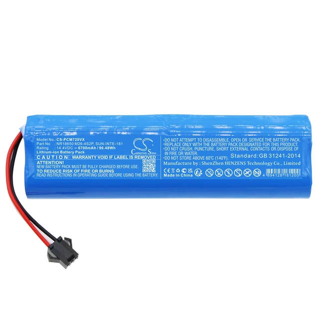 Alt view image 3 of 5 - Battery for Lenovo T1 Pro Arnagar S8 pro Xiaomi Viomi S9 A1 SUN-INTE-181 6700mAh
