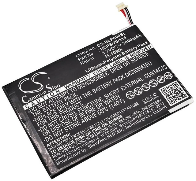 Main image of Battery for BLU P60W TouchBook 7.0 Pro 1ICP3/79/115 Tablet CS-BLP600SL 3000mAh