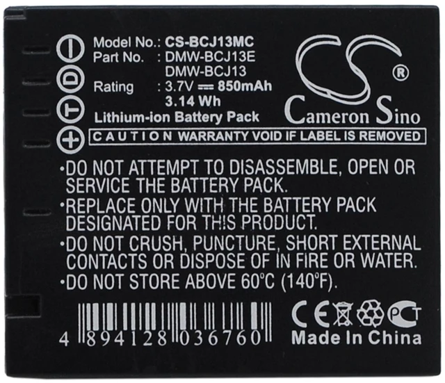 Main image of Battery for Panasonic Lumix DMC-LX5 DMC-LX7 Leica D-LUX5 DMW-BCJ13E 18719 18720
