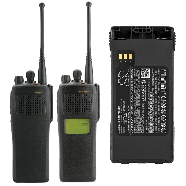 Alt view image 6 of 6 - Battery for Motorola XTS2500 HNN9815 NNTN6263 NNTN7032B NNTN7335 Impres 3000mAh