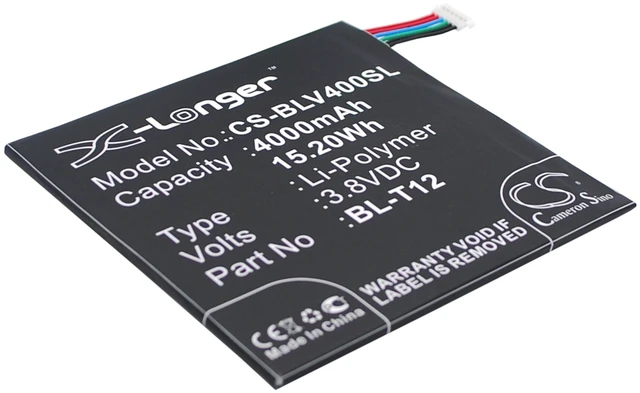 Alt view image 2 of 6 - Battery for LG Pad 7.0 V400 V410 BL-T12 EAC62438201 Tablet CS-BLV400SL 3.8v