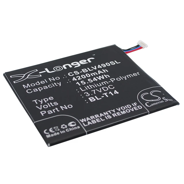 Alt view image 2 of 6 - Battery for LG G Pad 8.0 F F7 PadF V490 V495 BL-T14 EAC62638401 CS-BLV490SL