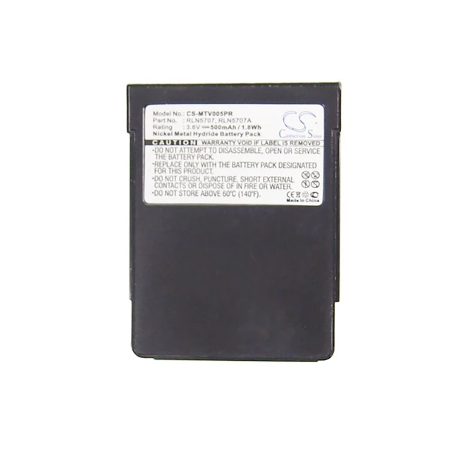Alt view image 5 of 5 - Battery for Motorola Minitor 5 V5 RLN5707 RLN5707A Pager CS-MTV005PR 3.6v 500mAh