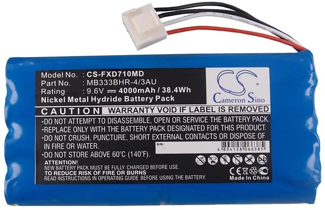 Alt view image 6 of 6 - Battery for Fukuda FX-7100 FX-7102 FCP-7101 8100 FX-7000 FX-8200 MB333BHR-4/3AU