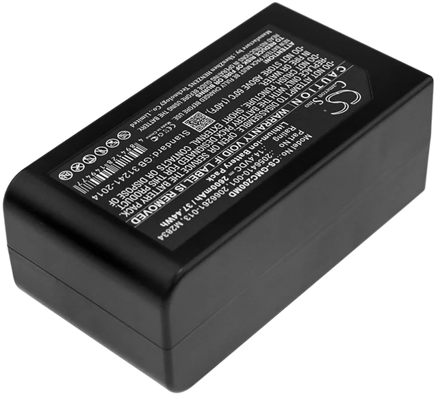 Alt view image 2 of 3 - Battery for GE MAC 2000 2056410-001 2066261-013 M2834 CS-GMC200MD 14.4v 2600mAh