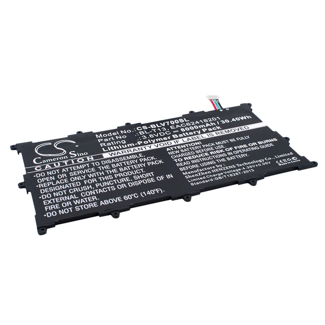 Alt view image 2 of 6 - Battery for LG G Pad 10.1" Tablet V700 VK700 BL-T13 EAC62418201 CS-BLV700SL 3.8v
