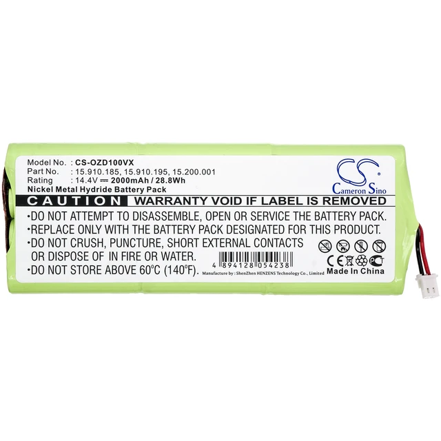 Alt view image 3 of 5 - Vacuum Battery for TOPAN Ozroll 15.200.001 ODS Smart Drive Control 10 TP-AVC701