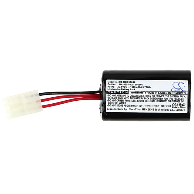 Alt view image 5 of 6 - Battery for Modicon 984A 984B C986 B9550T MA-9255-000 PLC CS-MDC986SL 1600mAh