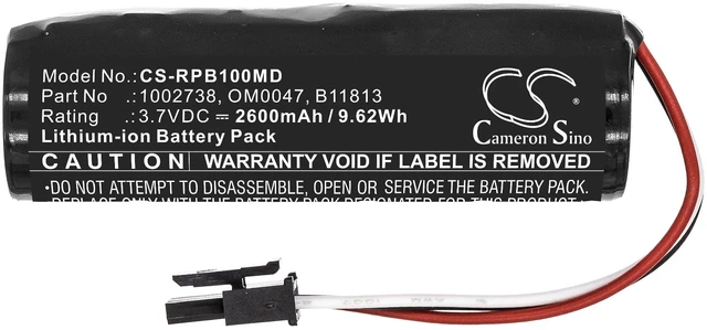 Alt view image 3 of 6 - Battery for Philips BiliChek Bilirubin 1002738 989805603471 B11813 OM0047
