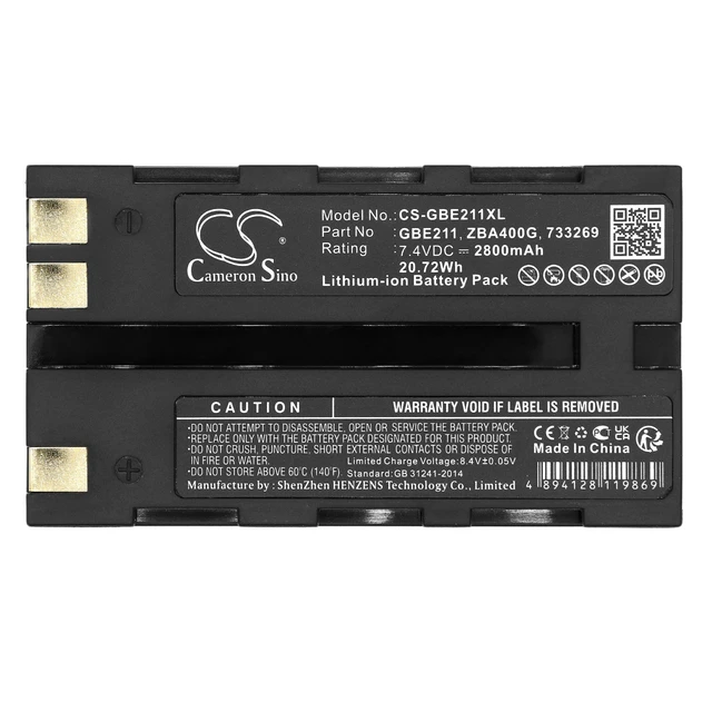 Alt view image 5 of 5 - Battery for Leica ATX1200 ATX900 TS12 TS16 724117 GPS Network Rover 2800mAh