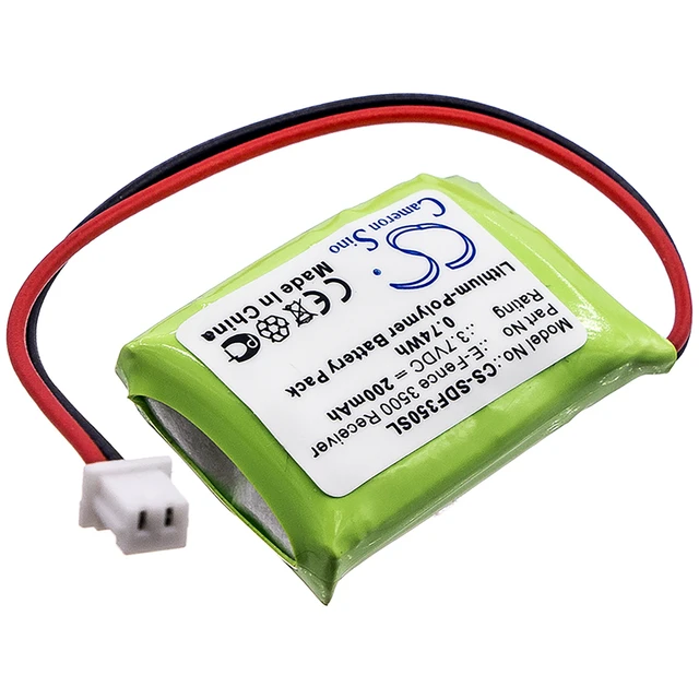 Alt view image 2 of 4 - Battery for Dogtra E-Fence 3500 Receiver YS-300 Bark Collar CS-SDF350SL 200mAh