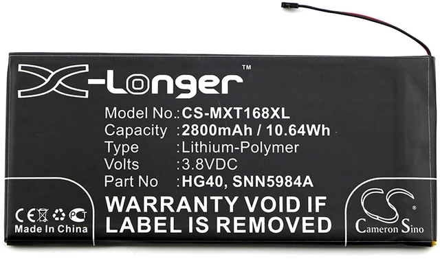 Alt view image 3 of 4 - Battery for Motorola HG40 SNN5984A Moto G5 G6 Plus XT1677 XT1681 XT1683 XT1685
