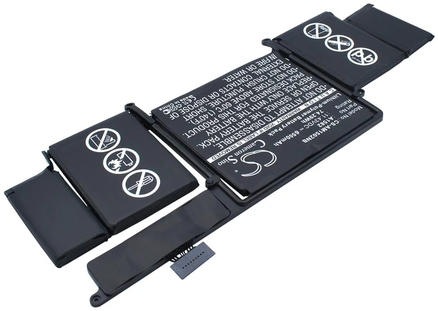 Alt view image 2 of 6 - Battery for Apple A1502 MacBook Pro 13 2015 MF839LL/A MF841LL/A 020-00009 A1582