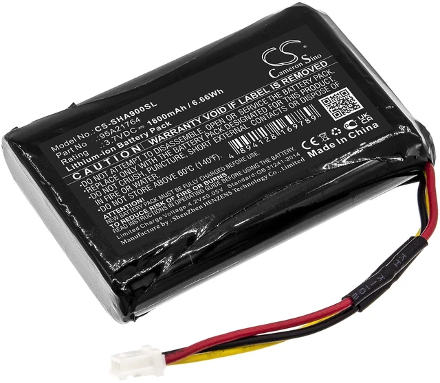 Main image of Battery for Shure SHA900 95A21764 Portable Listening Amp Amplifier CS-SHA900SL