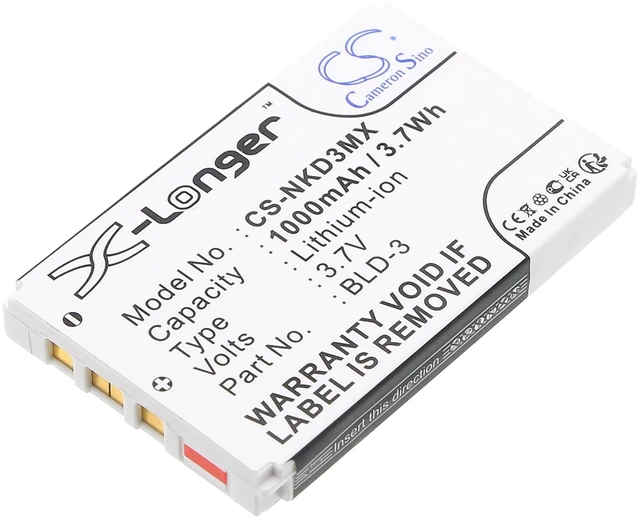 Main image of Battery for Nokia BLD-3 6610i 6610 7210 7250i 7250 6560 6225 6200 6220 3300 2100