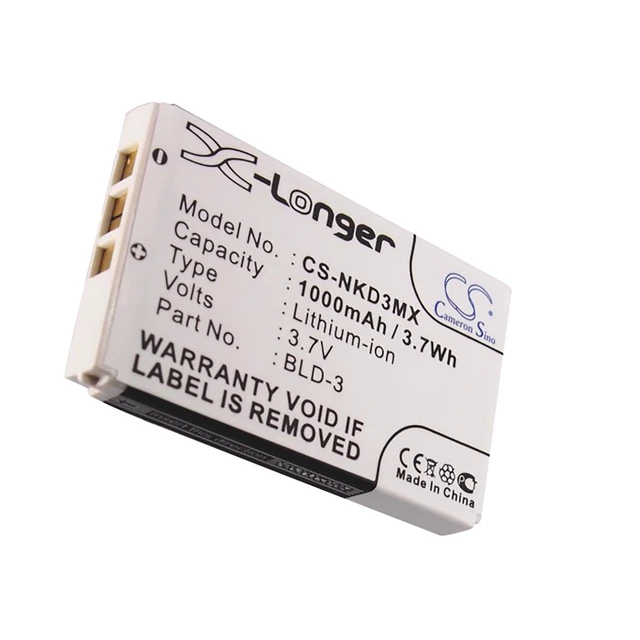 Alt view image 5 of 5 - Battery for Nokia BLD-3 6610i 6610 7210 7250i 7250 6560 6225 6200 6220 3300 2100