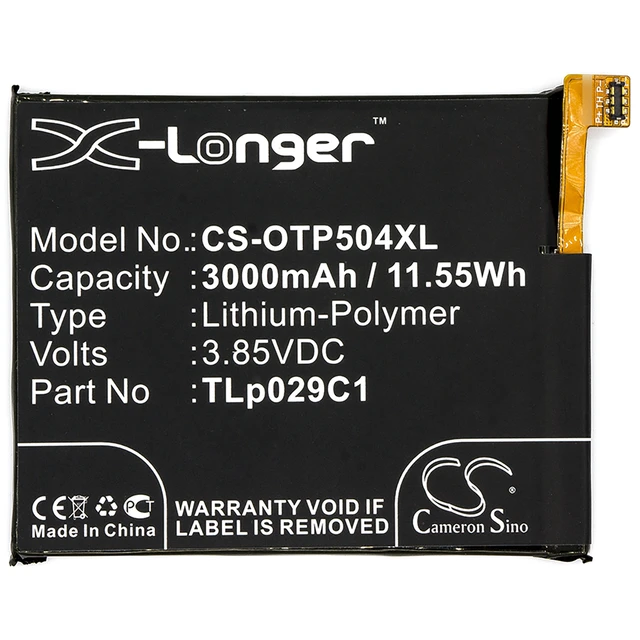 Alt view image 5 of 6 - Battery for T-Mobile Revvl 5049Z A30 Plus Alcatel 5049S 5049W Greatcall TLp029C1