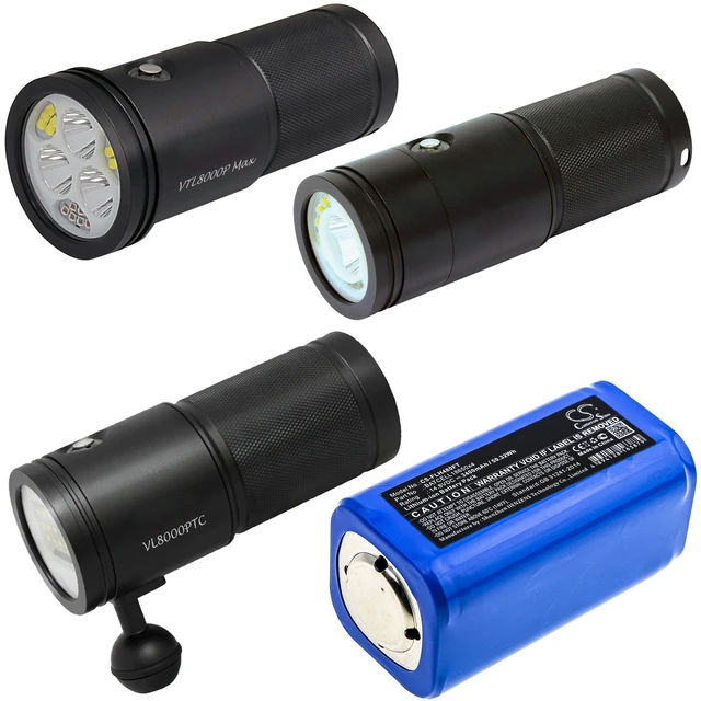 Alt view image 4 of 4 - Battery for Bigblue TL4000P TL4500P VTL8000P-MAX TL4800P VTL5500P VL8300P Light