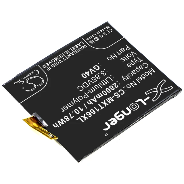 Alt view image 2 of 5 - Battery for Motorola GV40 SNN5968A Moto Z Droid Force Mobile TD-LTE XT1650-02