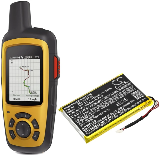 Alt view image 6 of 6 - Battery for Garmin 010-01735-10 Explorer+ GPSMAP 66i inReach SE SE+ 361-00107-00