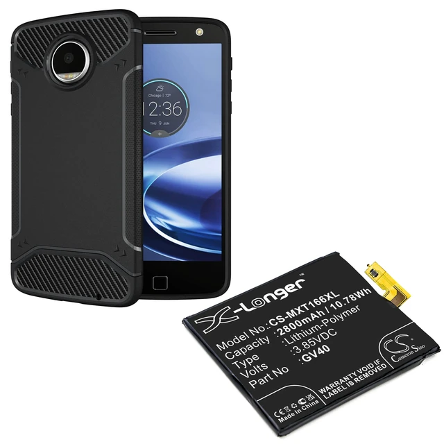 Alt view image 5 of 5 - Battery for Motorola GV40 SNN5968A Moto Z Droid Force Mobile TD-LTE XT1650-02