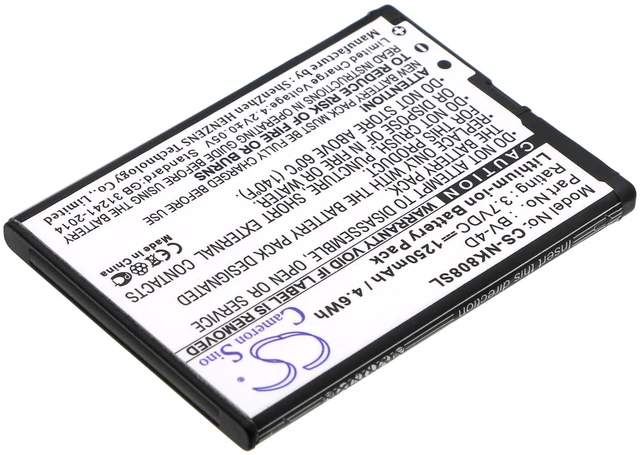 Alt view image 2 of 5 - Battery for Nokia BV-4D N9 16G 64G Lankku 808 PureView CS-NK808SL 3.7V Li-ion