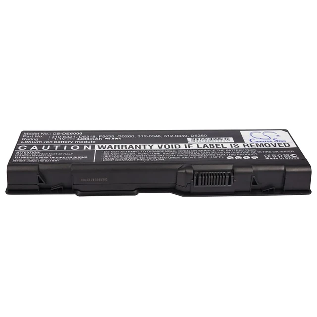 Alt view image 5 of 5 - Battery for D5318 U4873 Y4873 YF976 Dell Inspiron 6000 9200 310-6321 312-0340