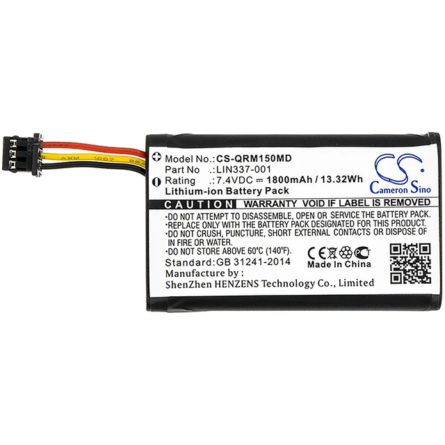 Alt view image 3 of 4 - Battery for QCore 15031-000-0001 Sapphire Pump 05020-160-0001-BAT LIN337-001