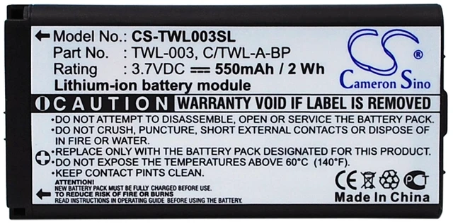 Main image of Game Console Battery for Nintendo C/TWL-A-BP TWL-003 DSi NDSi NDSiL 550mAh