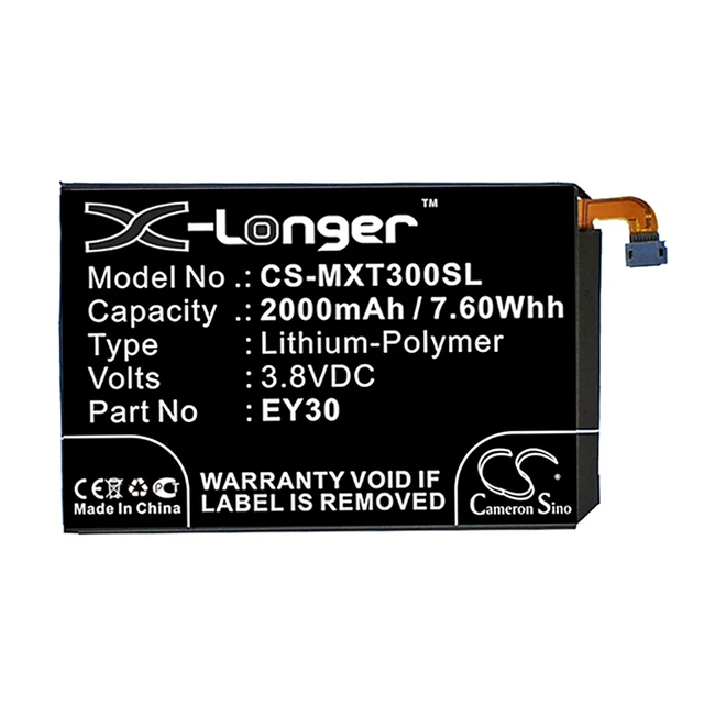 Alt view image 3 of 4 - Battery for Motorola Moto X 2nd 2015 3605 X+1 XT1092 XT1096 XT1097 EY30 SNN5945A
