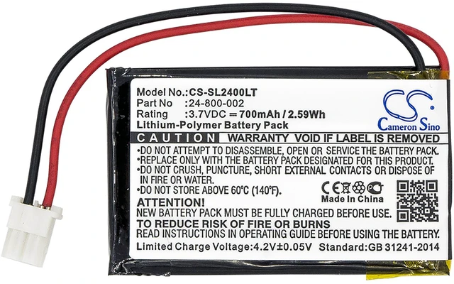 Alt view image 5 of 6 - Battery for Solar LED Light SL-24000 24-800-002 24-800-006 PLB-24-800-006