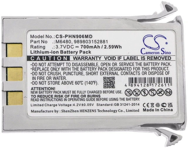 Alt view image 3 of 4 - Battery for Philips Expression MR200 Invivo 9065 9067 989803152881 M6480 700mAh