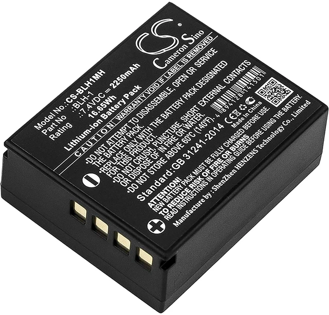 Main image of Battery for OLYMPUS E-M1 Mark II mirrorless OM-D BLH-1 Camera CS-BLH1MH 2250mAh
