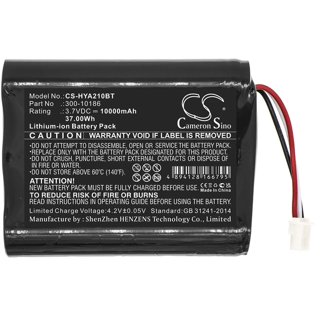 Alt view image 3 of 6 - Battery for ADT Command Smart Security Panel Honeywell Pro 7 300-10186 10000mAh