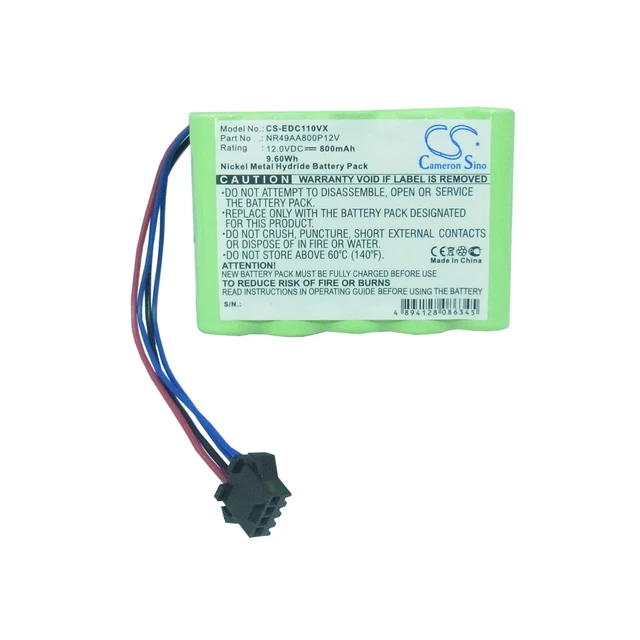 Alt view image 5 of 6 - Battery for Ecovacs G80090 NR49AA800P12V Deebot CEN30 CR100 CR110 CR112 TCR03A