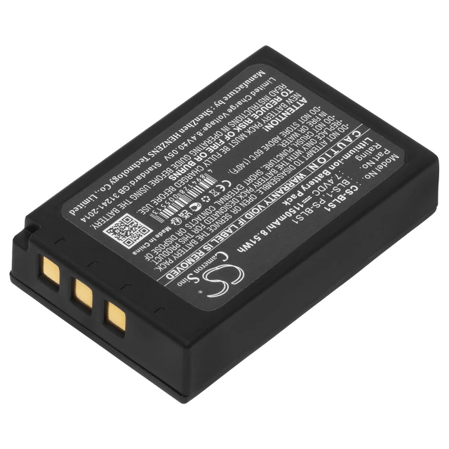 Alt view image 2 of 5 - Battery for Olympus E-400 E-410 E-420 E-450 E-620 EP-1 E-P2 Evolt BLS-1 PS-BLS1