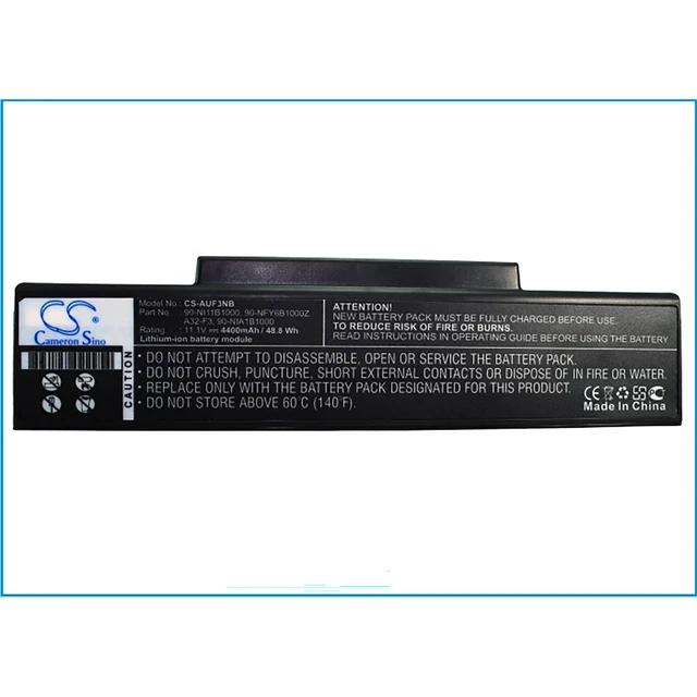 Alt view image 5 of 5 - Battery for Asus F3 MSI CBPIL48 CBPIL72 BTY-M68 BTY-M65 BTY-M67 A33-F33 NBAT-6