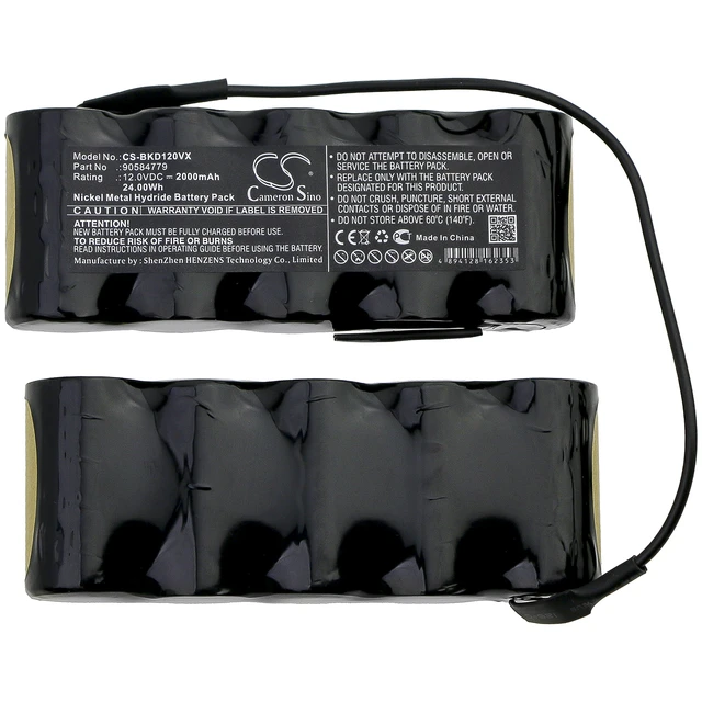 Alt view image 3 of 4 - Battery for 90584779 Black&Decker Dustbuster Flexi PD1200 PD1080 FHV1200 PD1200B