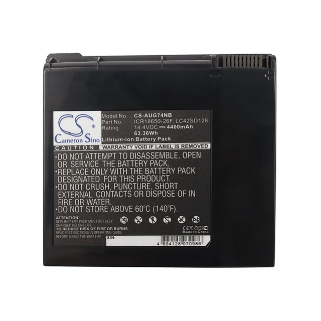 Alt view image 5 of 5 - Battery for Asus G74 G74J G74JH G74SX-BBK7 G74S G74SX-XT1 A42-G74 LC42SD128