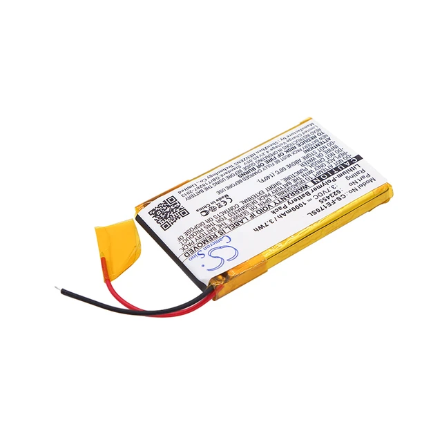 Alt view image 2 of 5 - Battery for Fiio E17 E7 523455 USB DAC Headphone Amplifier CS-FE170SL 1000mAh