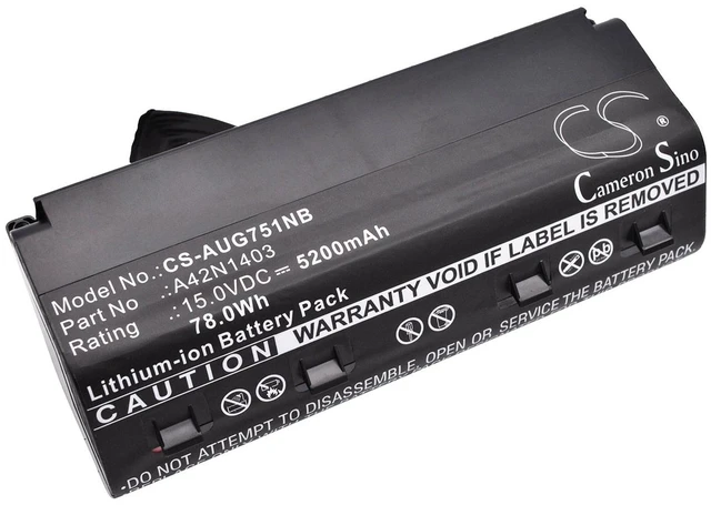 Main image of Battery for Asus ROG G751 G751J GFX71 0B110-00290000M A42LM93 A42LM9H A42N1403