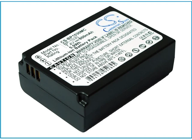 Main image of Battery for Samsung NX200 NX210 BP-1030 ED-BP1030 Camera CS-BP1030MC 7.4v 800mAh