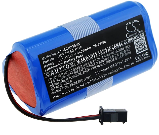 Main image of Battery for Ecovacs CEN330 CR330 CR333 Dora CEN331 CR331 CR332 ICR18650 3S1P