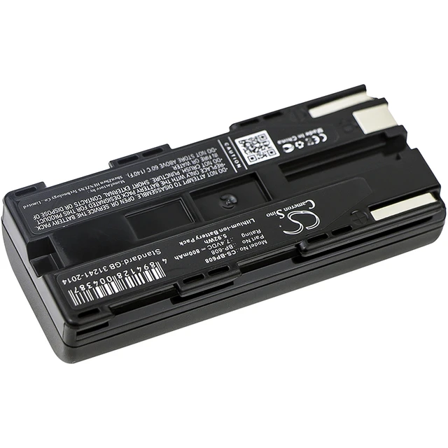 Alt view image 2 of 5 - Battery for Canon C2 E1 E2 ES5000 FV1 G10 G1000 G2000 GL1 GL2 MV1 BP-608 BP-608A