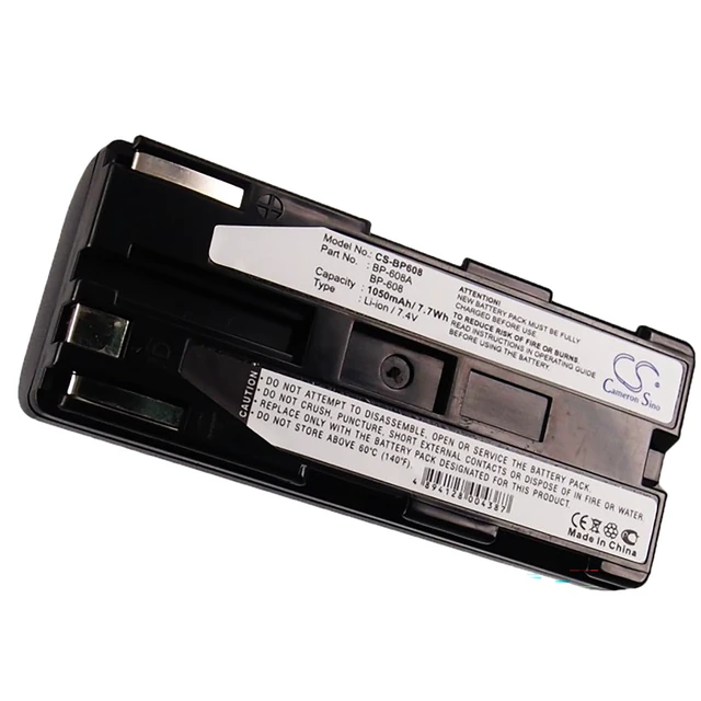Alt view image 5 of 5 - Battery for Canon C2 E1 E2 ES5000 FV1 G10 G1000 G2000 GL1 GL2 MV1 BP-608 BP-608A