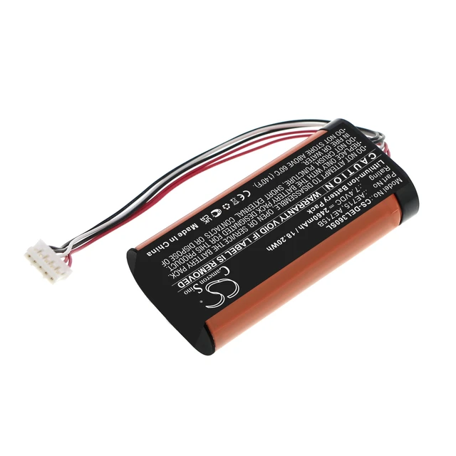 Alt view image 2 of 7 - Battery for Dell AE715 AE715B Wireless 360 Speaker CS-DEL360SL 7.4V Li-ion