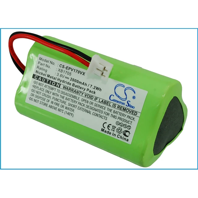 Alt view image 2 of 5 - Vacuum Battery for Shark Euro Pro XB1705 V1705 V1705i CS-EPV170VX 3.6V 2000mAh