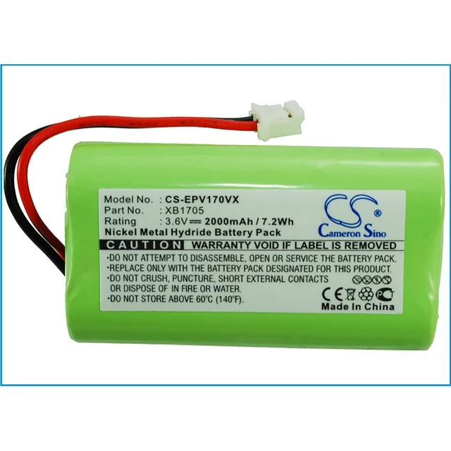 Alt view image 5 of 5 - Vacuum Battery for Shark Euro Pro XB1705 V1705 V1705i CS-EPV170VX 3.6V 2000mAh