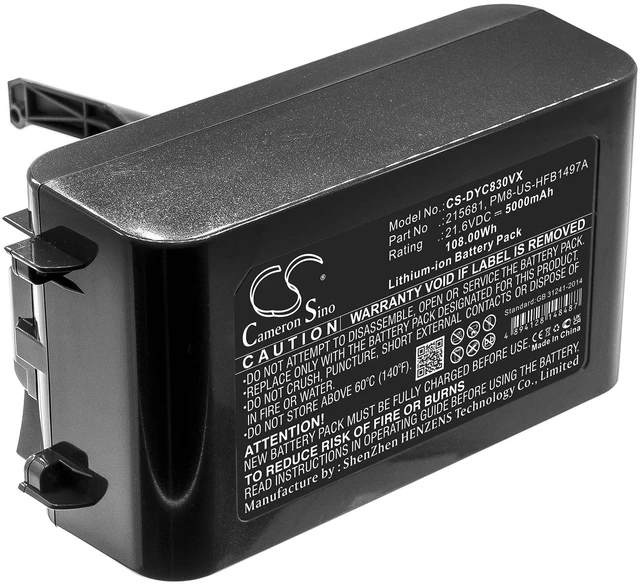 Alt view image 3 of 7 - Battery for 215681 967834-02 Dyson V8 Animal Exclusive Absolute Cord-Free Fluffy