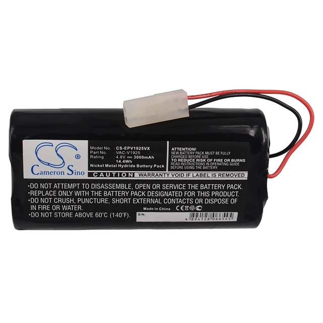 Alt view image 6 of 6 - Battery for Shark Euro Pro Vacuum VAC-V1925 V1925 XBV1925 CS-EPV1925VX 3000mAh